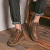 Men's High Top Casual Shoes Spring and Autumn Soft Sole Anti Slip Outdoor Boots Men's Work Boots Fashion Versatile Leather Boots