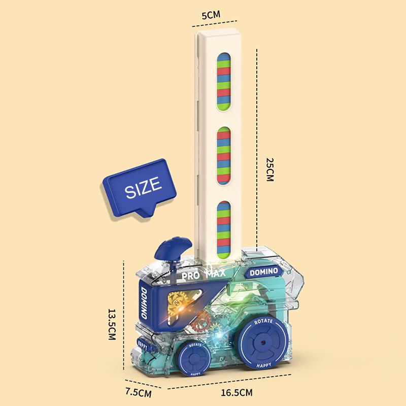 Автоматический укладчик домино Электрический поезд Интеллектуальные развивающие игрушки Сделай сам Набор разноцветных домино Игра для детей Головоломка Подарок