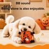 Halloween Themed Puppy Toy Squeaky Dog Chew Ball for Halloween, Bite Resistant Plush Toy, Pet Teething Interactive Small Medium Large Breeds Dogs