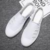 2024 Summer New Breathable Lazy Man One Step Slippers Japanese Low Top Fashion Men's Board Shoes Half Trailer Canvas Shoes