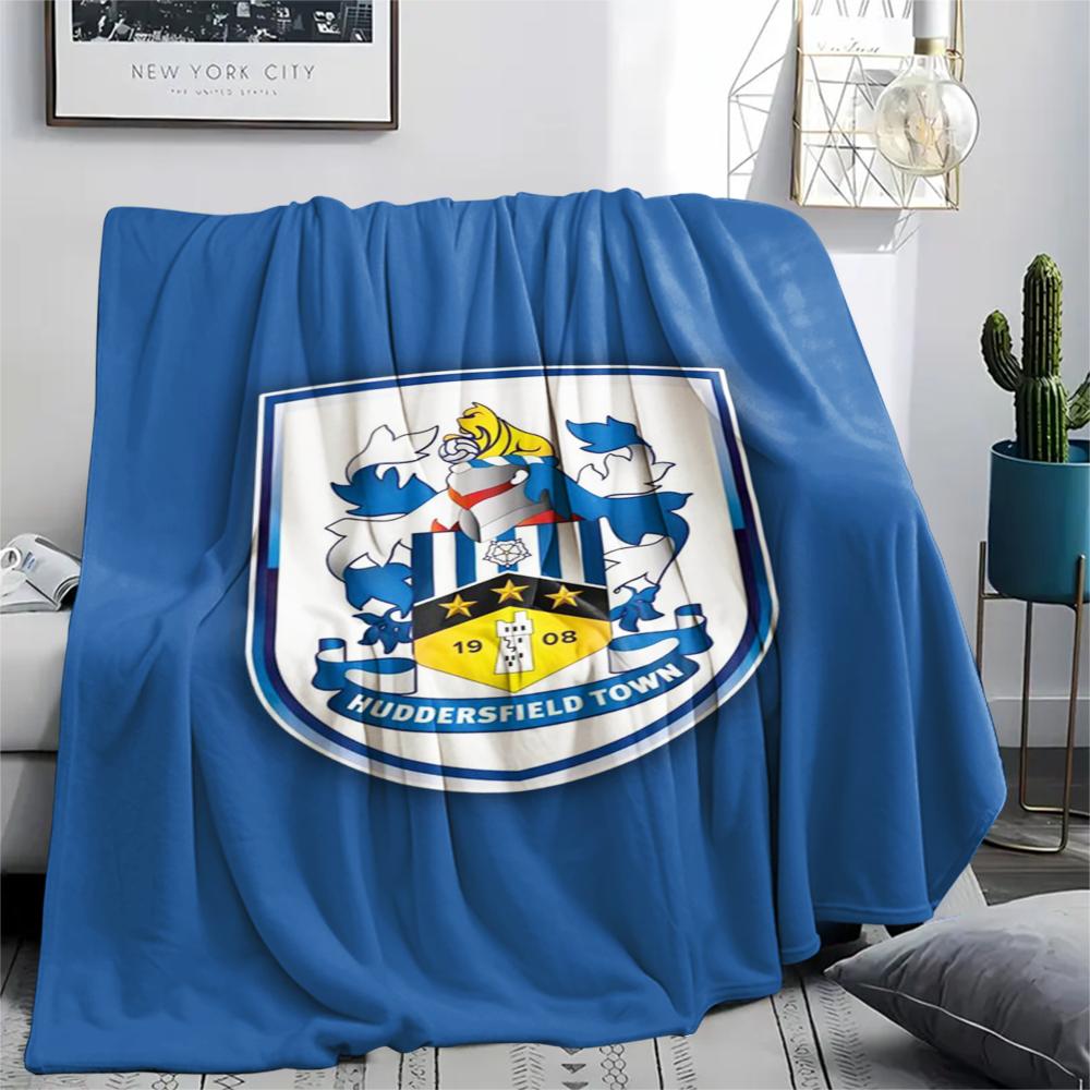 1PC Huddersfield Town Print Flannel Blanket, High quality Comfortable for All Seasons, Home Decor, Warmth and Comfort, Perfect for Christmas Gifts