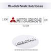 Metal car stickers for Mitsubishi models: ASX, Lancer, Lingyue, V3, and EVO.
