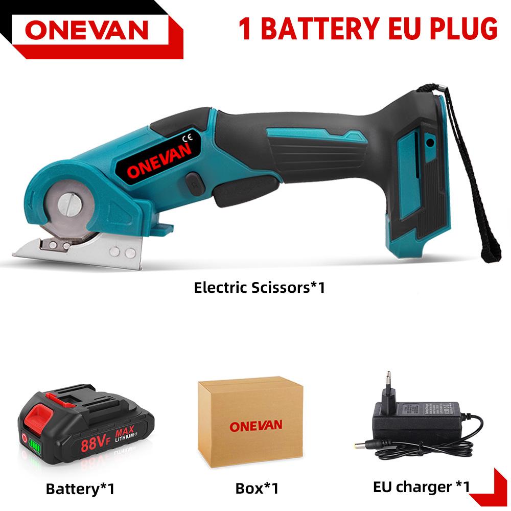 ONEVAN 800 Вт Аккумуляторные Электрические Ножницы Резак для Ткани Металла Ковровых Покрытий Инструменты для Резки Алюминиевый Сплав Нержавеющая Сталь Резак Для Аккумулятора Makita