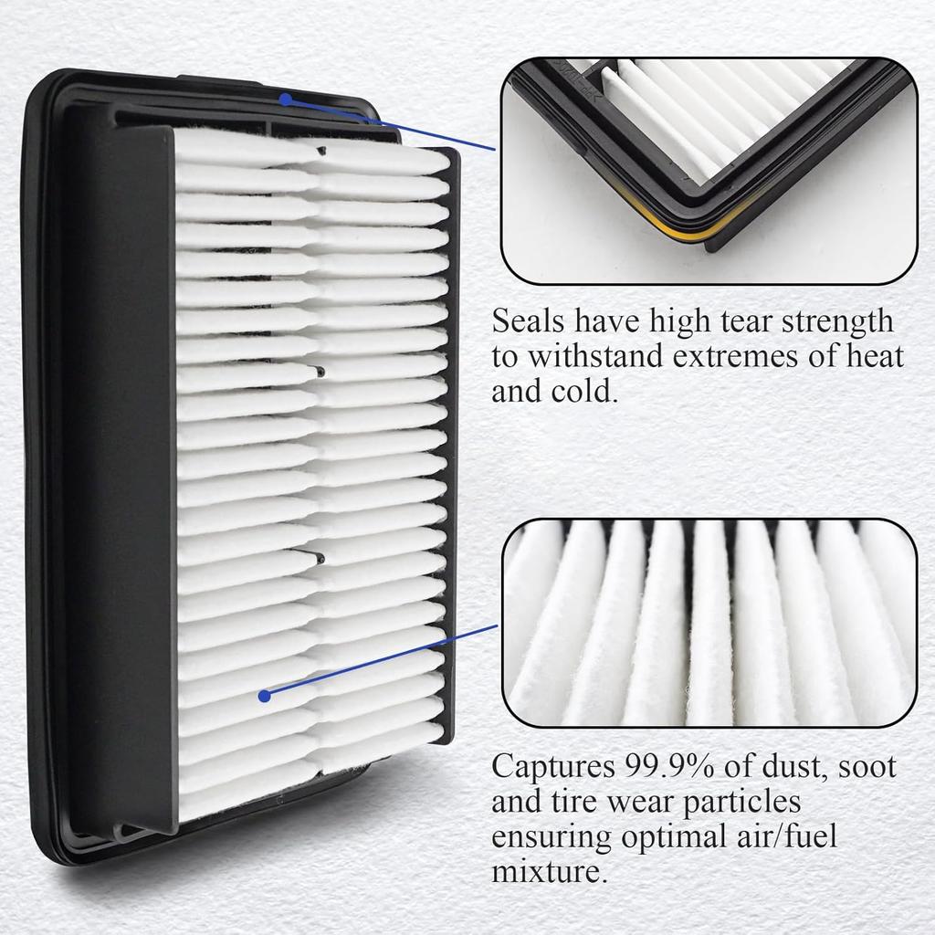 CA12057 Engine Air Filter For Hyundai 17-20 Elantra, 18-20 Elantra GT, 18-22 Kona, 19-21 Veloster/KIA 19-23 Forte, 20-22 Forte5, 20-22 Soul Replaces#