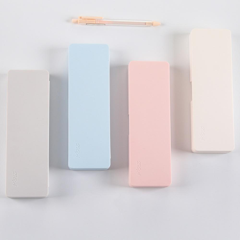 Frosted Pencil Box Plastic Stationery Storage Box School Office Supplies Pencil Case Students