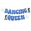 Blue Dancing Queen  Party Decorations Birthday Disco Ball Banner  Girls