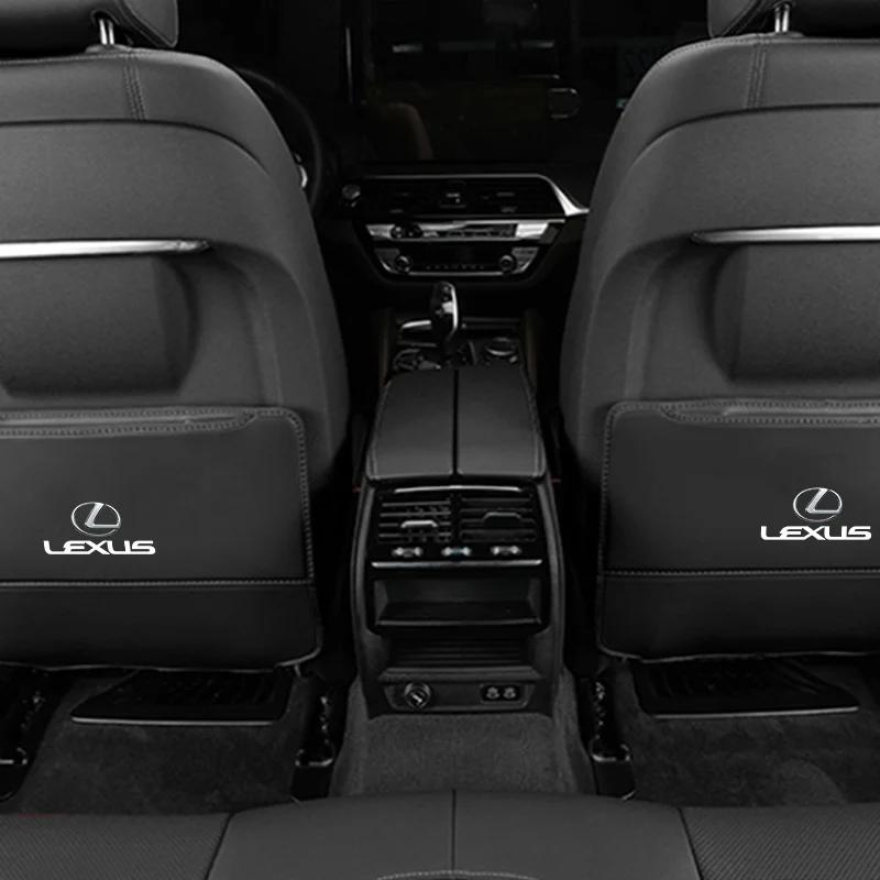 THQP1 Car Seat Back Anti-Kick Mat Protector Pad Cover For Lexus F SPORT ES RX NX LS UX LM LX GX LC RZ IS CT GS RC HS SC TX LBX IS300 R