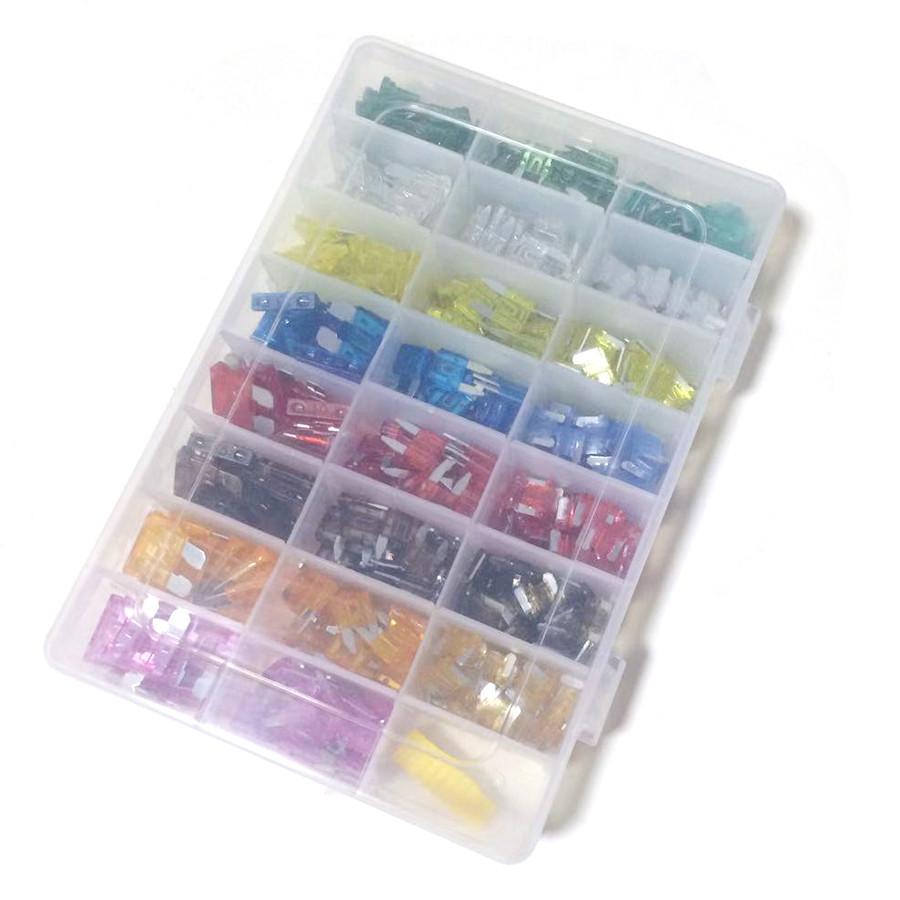 Микро Мини стандартный 450 шт., автомобильный автомобиль, лодка, грузовик, блок предохранителей, ассортимент 3A, 5A, 7,5A, 10A, 15A, 20A, 25A, 30A