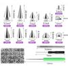 600pcs Punk Style Leather DIY Tool Set: 10 Sizes of Pointed Conical Rivet Studs