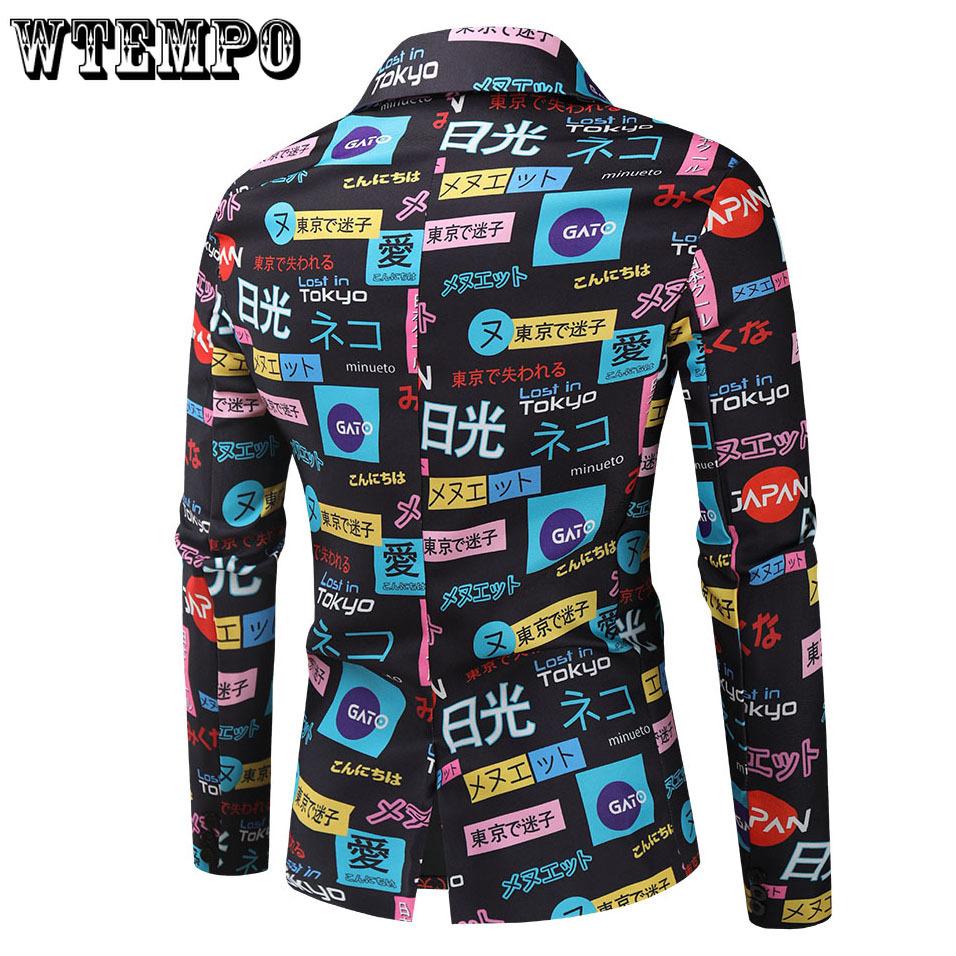 Весенне-осенний мужской повседневный костюм, модный мужской костюм с цифровой печатью, комплект из двух предметов