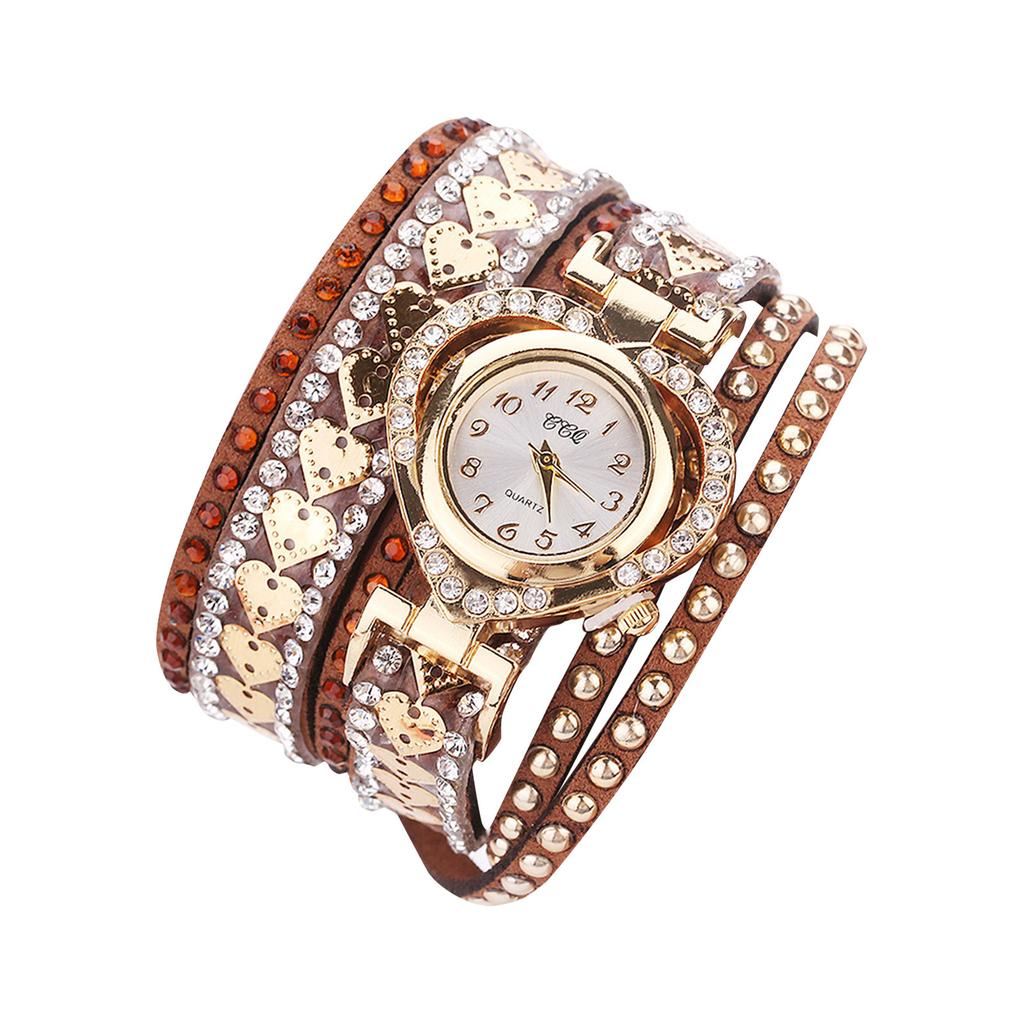 Diamond Bracelet Watch Circle Ladies Love Student Girlfriend Bracelet Watch Women's Watch