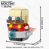 Серия Игр MOC Синий Ежик Строительные Блоки Креативный Робот-Гонщик Квадратноголовый Модель Персонажа DIY Кирпичики Игрушки Подарок Для Детей