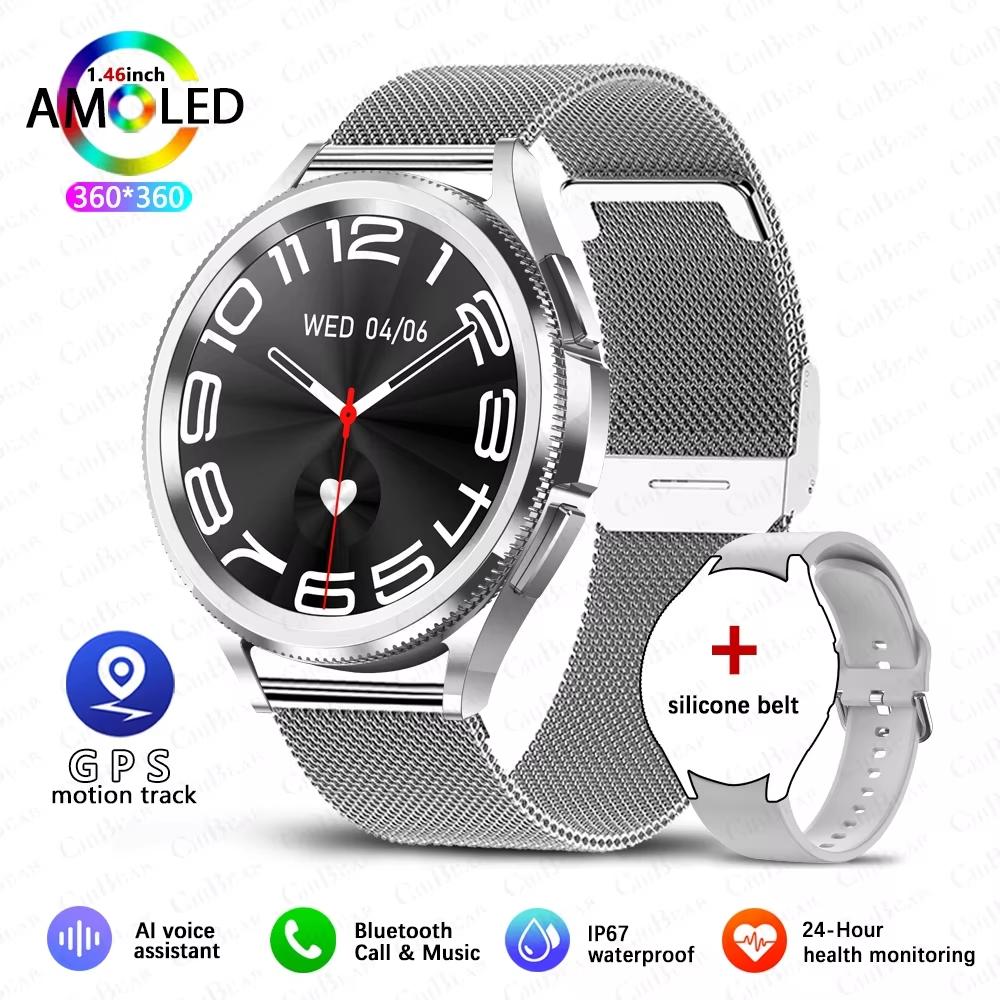 2025 New Watch 6 Classic Smartwatch Men's GPS Sports Fitness Women's Health Waterproof Bluetooth Call Smart Watch for Android IOS