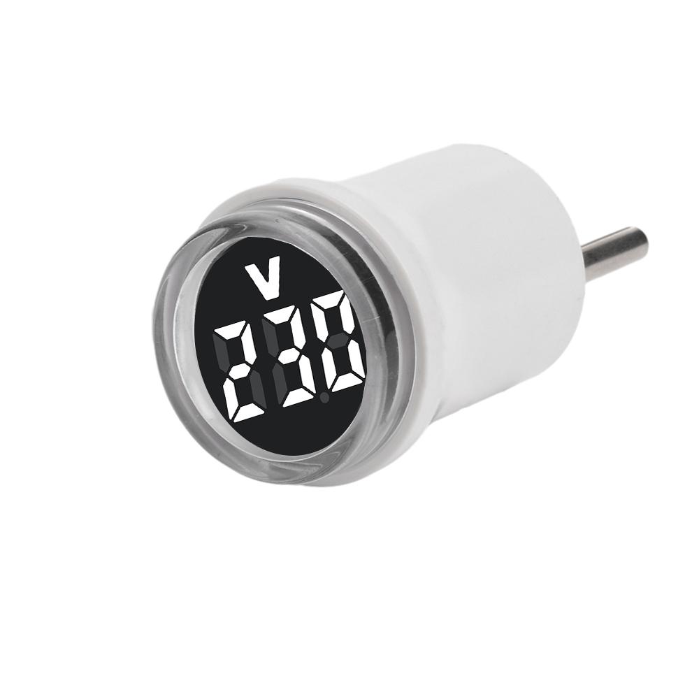 AC220V LED Digital Voltmeter 30mm Round Voltage Meter Indicator Light Volt Tester Test Gauge Amp Detector Electrician Tool