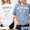 Custom Last Rodeo Bachelorette Shirts Same Cowboy Forever Unisex Tee Funny Comfort Shirts Cotton Y2K Top Daily Trendy Streetwear