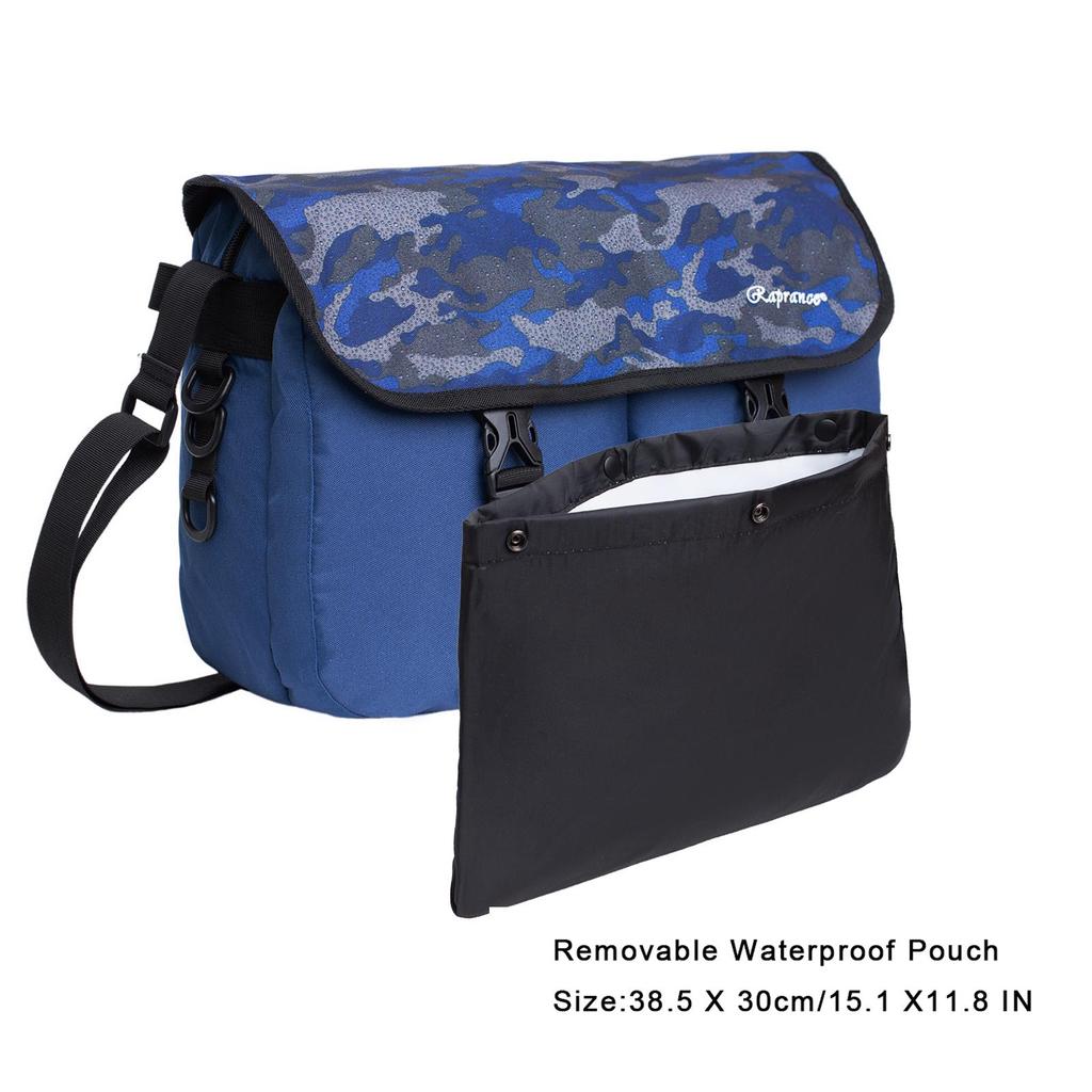 Raprance Trout Fishing Game Bag Fly Tackle Coarse Bag with Removable Waterproof Pouch Blue