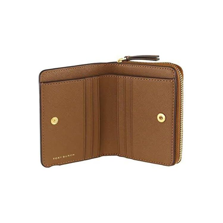 Tory Burch Emerson Signature Кожаный кошелек с двойным логотипом T Женский кошелек Коричневый 147606-909