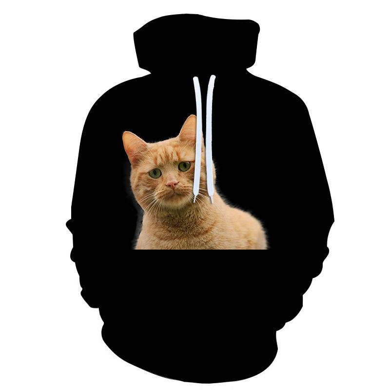 New Fashion Cat Hoodies 3D Animal Cat Printed Hoodie Casual Men Women Hooded Pullovers