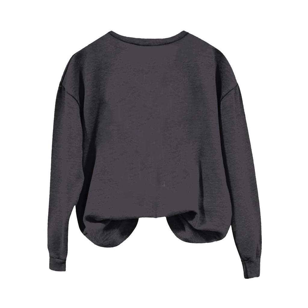 Женская модная повседневная толстовка с длинным рукавом и принтом на Хэллоуин, с круглым вырезом