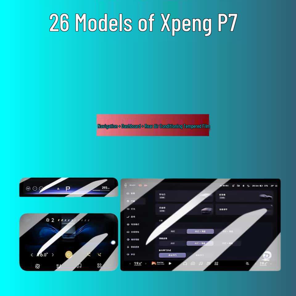 Совместимая закаленная пленка для экранов центральной консоли Xiaopeng GX/P7+/P7/X9/G9/G7/G6/M03