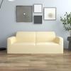 VidaXL Stretch Sofa Cover 2-Seater Cream Polyester Jersey 332945