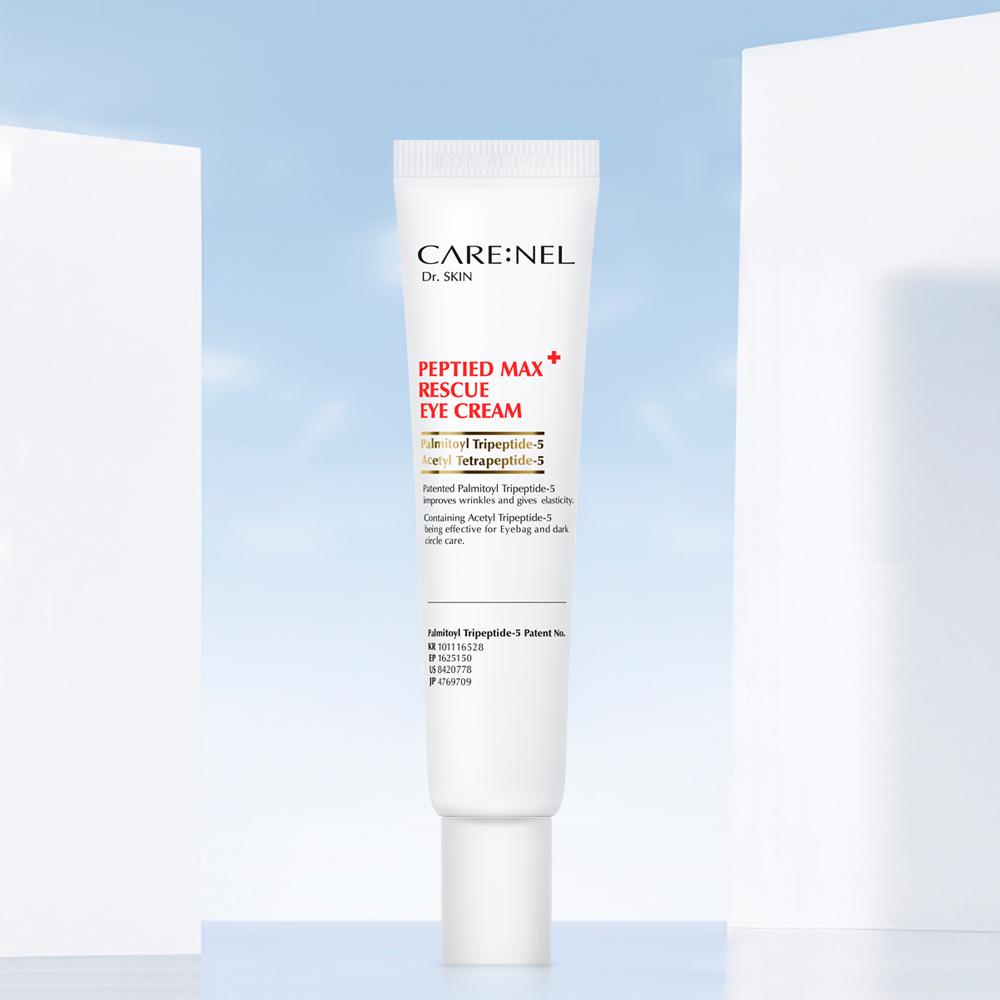 CARENEL Peptied Max Rescue Крем для кожи вокруг глаз против морщин Упругость мешков под глазами Уход за темными кругами Корейский уход за кожей