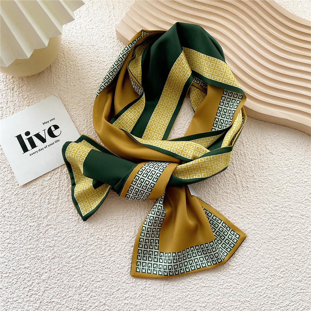 New Scarves Silk Scarves Women'S Spring And Autumn Season Long Decorative Professional Scarves Summer Thin Styles Paired With Shirts Stylish