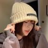 Big head circumference thick wool hat women's autumn and winter new thickened warm ear protectors knitted hat showing a small face and cold-proof gray