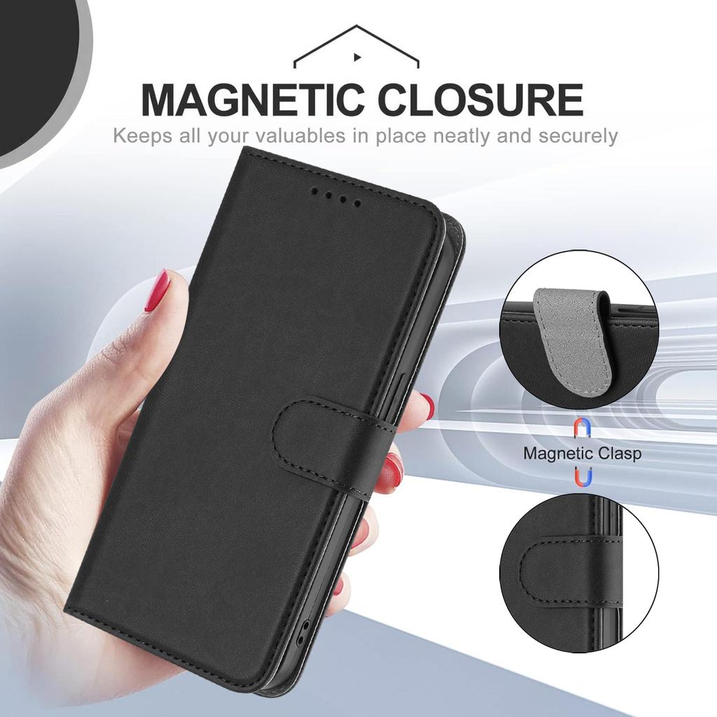For Xiaomi Redmi 15 5G (Global) (169mm) Leather Case Solid Color Phone Cover with Wallet