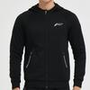 Li Ning Badminton Series Logo Print Zipper Fleece Long Sleeve Hoodie Men Hoodies Black AWDSA03-2