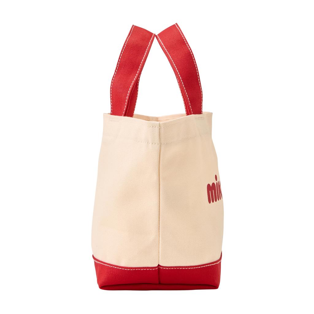 MIKI HOUSE Logo Canvas Tote Solid Made In Web for Bag, Color, Japan, Exclusive, Boys, Girls, Babies, Kids, Adults, Women, Moms, Bag, Red, 10-8227-686