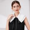 Women Lapel Shirt Detachable Collar White Shoulder Wraps Bowknots Fake Collar Classic Half Shirt Blouse Tops Female False Collar