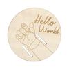 Newborn Baby Wristband Carved Wooden Art Deco Sign - Multi-Purpose Wall Decor For All Mounting Types Timeless Baby Idea Gift