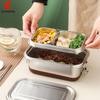 Stainless Steel Insulated Lunch Box Students Office Workers Double Layer Leakproof Bento Container Food Storage