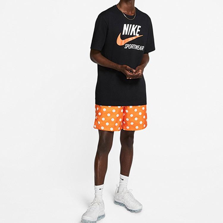 Nike Спортивная одежда Futura Logo Print Short Sleeve T Shirt Men Tops Black CW7072-010