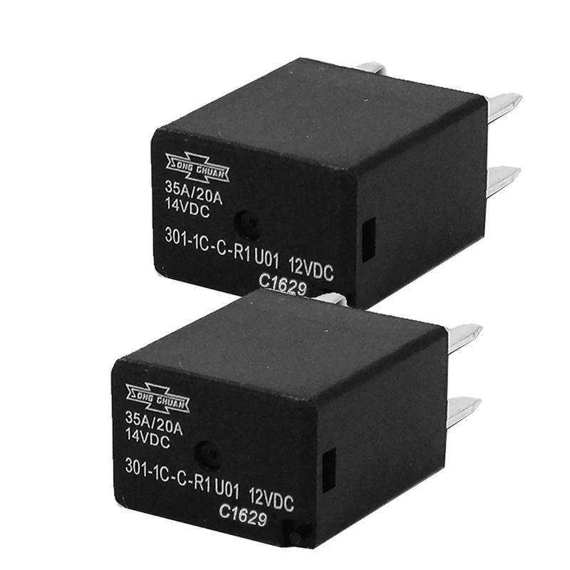 12V DC 301-1C-C-R1 U01 Automotive Relay 35A/20A 5Feet Coil Bistable Latching Relay DPDT 30VDC 2A 1A 125VAC HFD2/005-S-L2-D Realy
