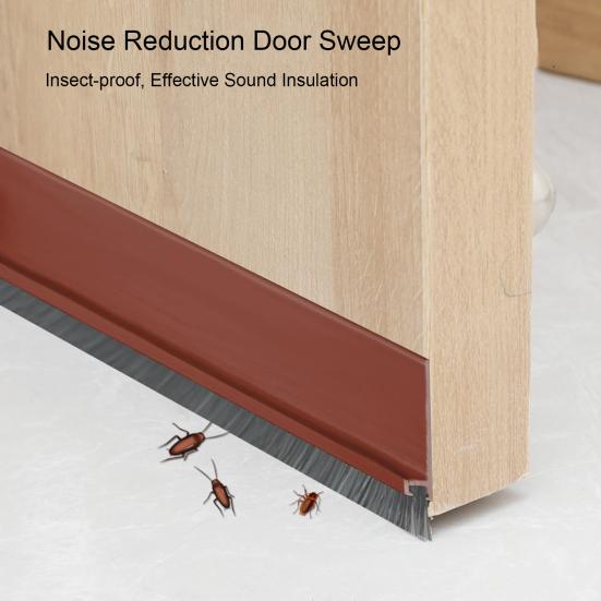 2 шт. дверная щетка для нижней части двери, интегрированная дверная щетка, самоклеящаяся герметизирующая прокладка для защиты от пыли, насекомых, холода и тепла
