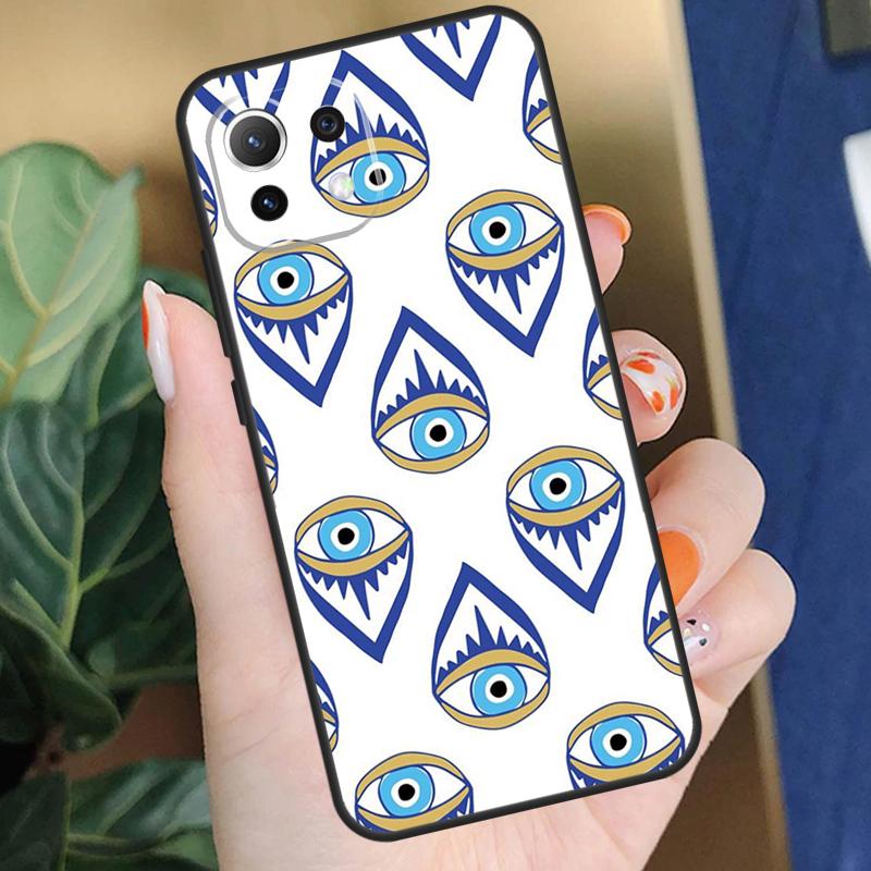 Чехол с принтом Синий Глаз Удачи и Сглаза для Xiaomi 15 14 Ultra 13T 14T 15T Pro 17 Pro Max POCO F8 F7 F5 F6 X5 X6 X7 Pro Coque