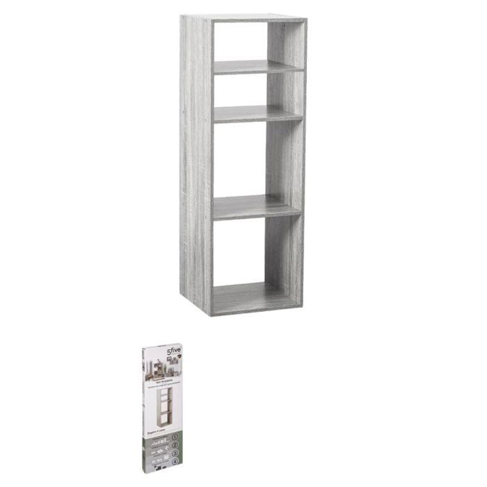 Shelf 2 Compartments + 2 Shelves Mix Atmosphera - Gray