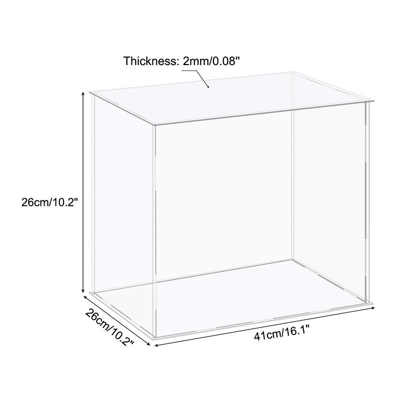 Акриловая витрина 41 размера для коллекционных предметов Сборная Прозрачная Защитная Витрина Куб Коробка для хранения Пыленепроницаемая Выставка Организация Игрушек