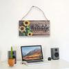 Lightweight Sunflower Welcome Sign Hanging Wooden Decoration Sign Welcome Door Sign  Kitchen