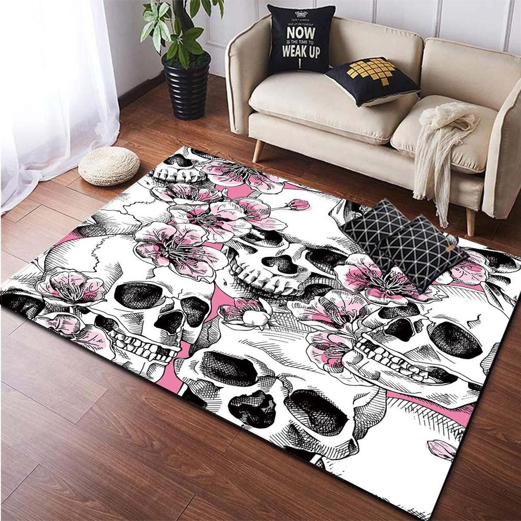Ковер с черепом, противоскользящий ковер для гостиной, дома, внутренние коврики, ковер для спальни, дивана, ковер, домашний кухонный коврик
