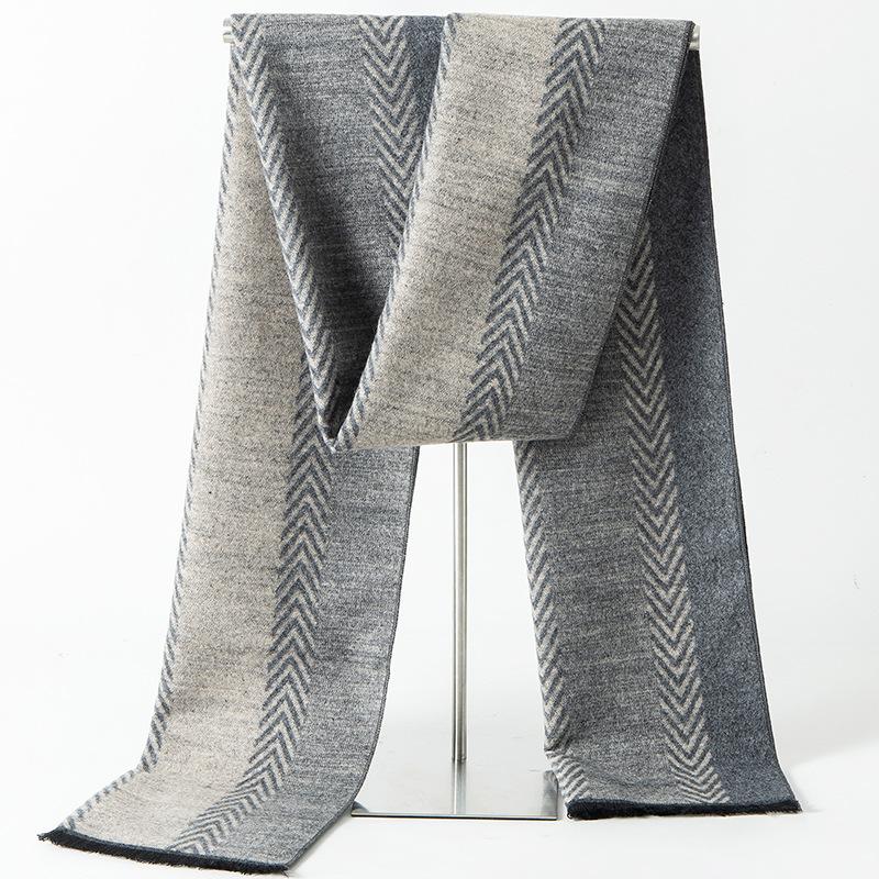 2025 Autumn And Winter New Men'S Fleece Imitation Cashmere Scarf Business Casual British Style Versatile British Style Versatile
