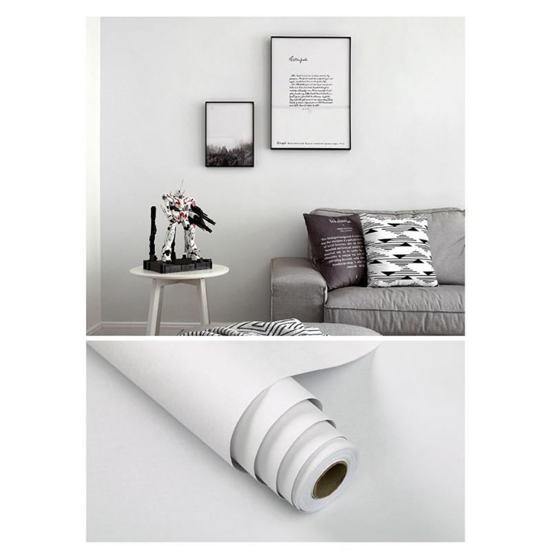 Macaron Solid Color Self-adhesive Wallpaper Stickers Bedroom Living Room Wardrobe Door Decoration Pasted Waterproof Refurbished Wallpaper