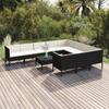 Day and Night - Day and Night Garden Furniture Set 11 Pieces Black Synthetic Rattan Cushions