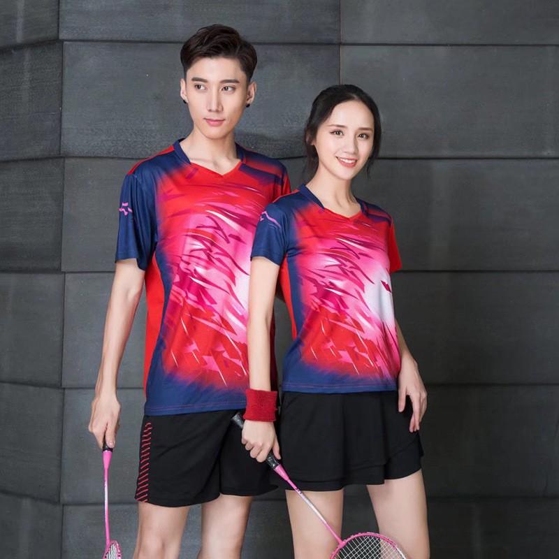 Quick-Dry Unisex Badminton Tennis Volleyball Team Sport Jersey Set Training Competition