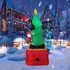 Inflatable Toys Santa Christmas Tree Truck Christmas Decorations 2.7M/8.8FT Built-in LED Lights Holiday Model Xmas Party Decor