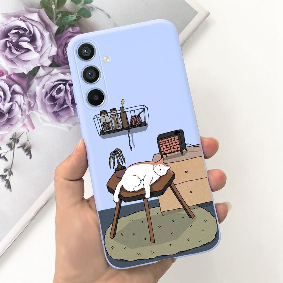 For Samsung Galaxy A54 Case 2023 Cool Fashion Moon Pattern Jelly Soft Silicone Phone Back Cover For Samsung A54 5G SM-A546B
