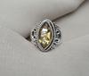 Natural Citrine 925 Sterling Silver Ring: Handmade Boho Gemstone Jewelry