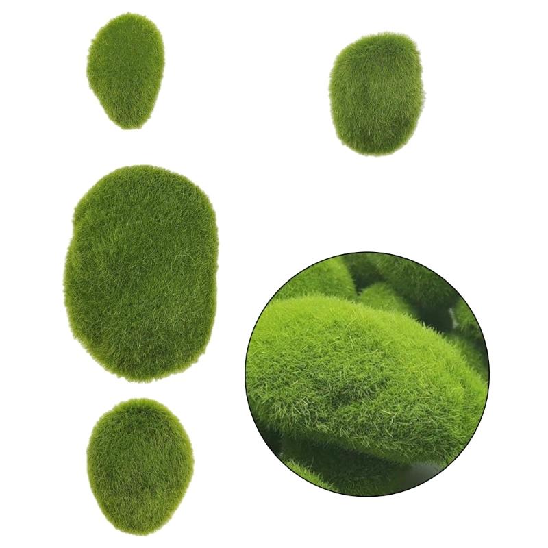 Набор из 40 искусственных мховых камней, мини-ландшафтное украшение для аквариума, террариума, поделок